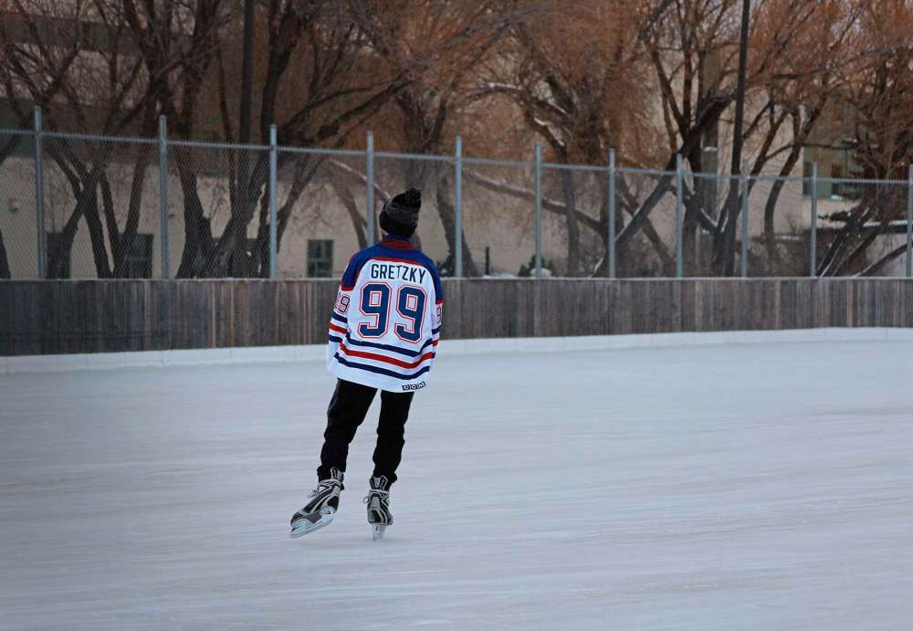 Photo by Sydney Hildebrandt
Outdoor rinks opened in January, and people laced up their skates to break the monotony of pandemic restrictions.