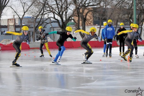 Submitted photo by Brad Chambers
The outdoor racing was fast and furious in the Silver Skates event on Jan. 29.