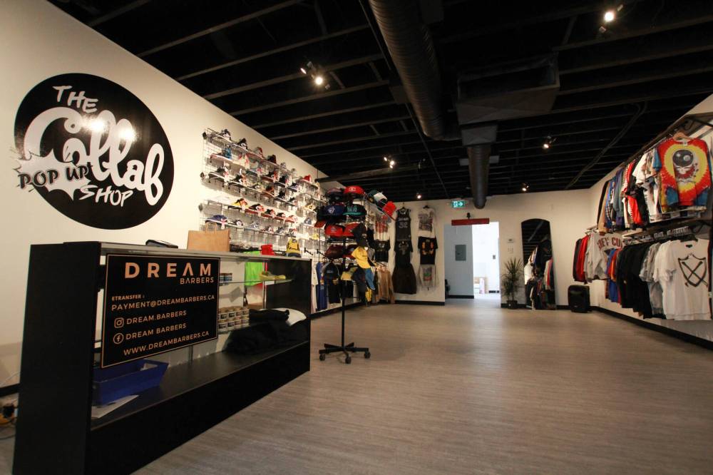 The Collab Shop’s pop-up at 2179 Portage Ave. features a good sample of its product selection.
