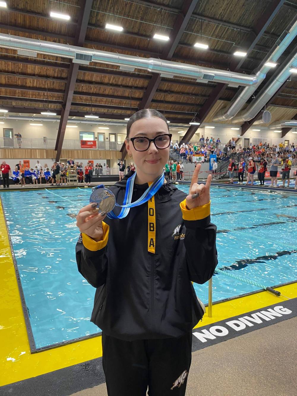 Supplied photo courtesy of Team Manitoba/Sport Manitoba
St. Vital-based swimmer Maxine Lavitt had the experience of a lifetime at the 2025 Canada Summer Games, bringing home five swimming medals.