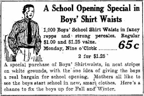 Free Press archive
                                Robinson Department Store advertisement, Aug. 29, 1925, Winnipeg Free Press.