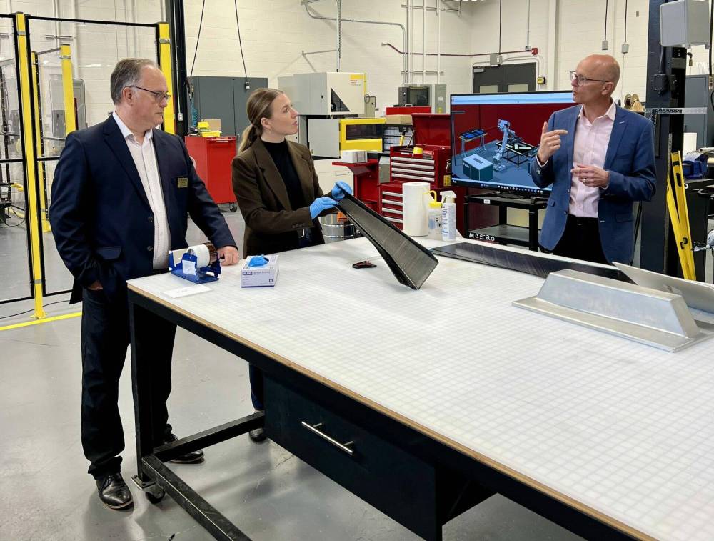 Supplied photo
MP Raquel Dancho visiting Labs4 at Red River College and Polytechnic. Labs4 is an initiative to support higher education institutions collaborating on bringing products to market.