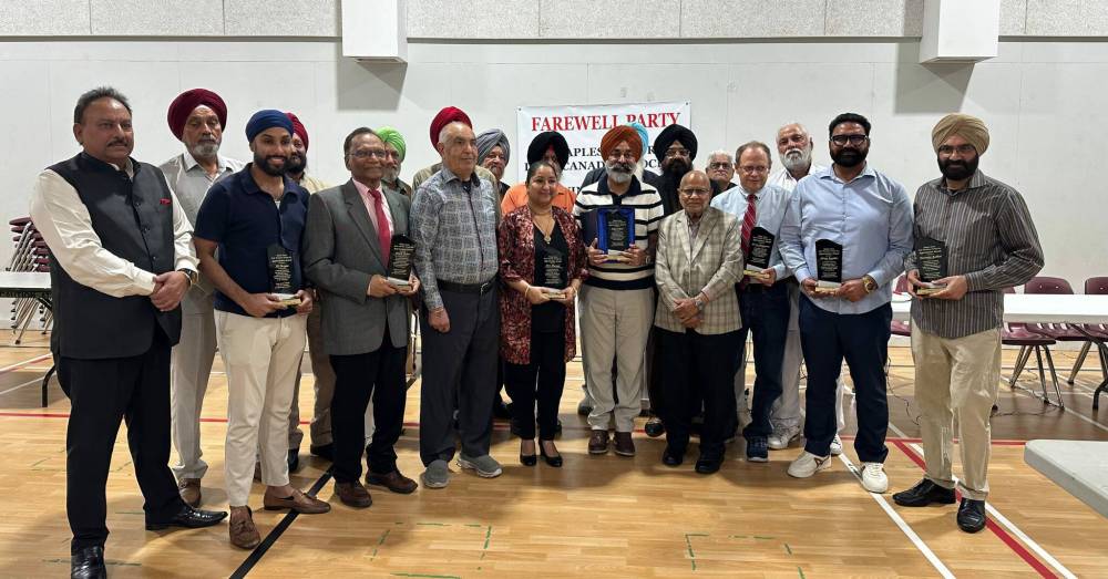 Supplied photo
At this year’s fall farewell party, the Maples Seniors Indo-Canadian Society recognized seven community leaders/elected officials, primarily for their community services in north Winnipeg. A crystal plaque was presented to each awardee.