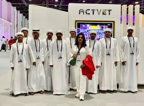 Supplied photo
                                Dr. Anju Bajaj (pictured, centre) recently represented Canada at the MILSET Expo-Sciences International 2025 in Abu Dhabi.