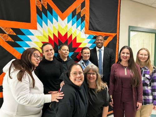 Supplied photo
                                The star blanket at René Deleurme Centre honours residential school survivors and educates the community on Indigenous culture.