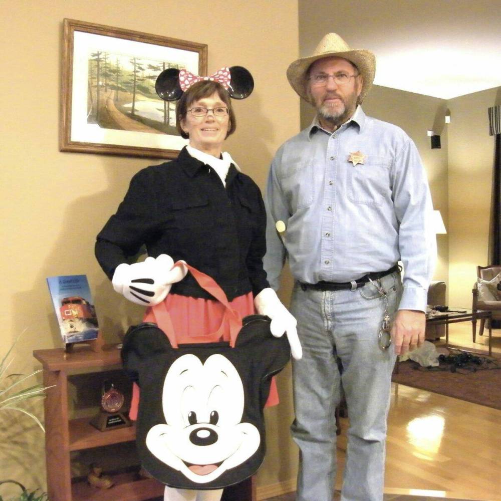 Supplied photo
                                The Hindle family used to dress up to give out candy at the door on Halloween night.
