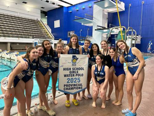 Supplied photo
                                St. Mary&rsquo;s Academy are the 2025 Manitoba Water Polo Association&rsquo;s provincial girls high school champions.