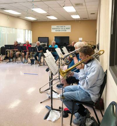 Photo by Freda Glow
                                Senior musicians gather bi-monthly at the Focal Point Community Center in Margate, Fla., to rehearse. It&rsquo;s mostly for their own pleasure.