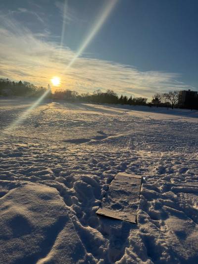 Photo by Emma Honeybun
                                Sledding opportunities abound in west Winnipeg this winter.