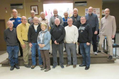 Supplied photo
                                Correspondent John Hindle (back row, second from right) joined several former health inspectors for lunch at the Norwood Legion last month.