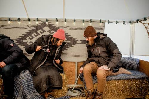 Supplied photo
                                Turtle Tours, an Indigenous walking tour company based out of The Forks, is behind a new ice fishing program at Fort Whyte Alive. Starting Jan. 10, families or groups of up to eight people can book ice-fishing tents on the frozen water at Fort Whyte, for full- or half-days, each Saturday and Sunday through the rest of the winter.
