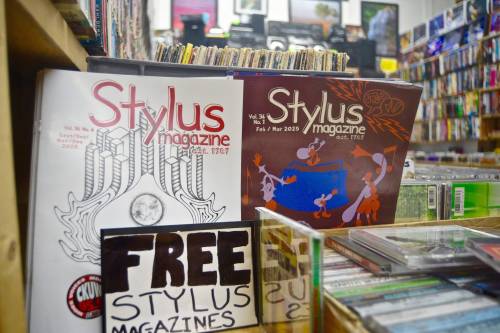 Photo by Doug Kretchmer
                                The latest issue of Stylus Magazine is on the street now, with two more issues still to come, according to correspondent Doug Kretchmer, who helps distribute the local music magazine published by CKUW.