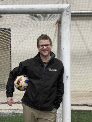 Supplied photo by Noel Kendle
                                Scott Dixon, executive director of the Winnipeg Youth Soccer Association, is pictured at WYSA&rsquo;s Chancellor Matheson Road base. WYSA&rsquo;s flagship annual tournament, the Golden Boy, runs Feb. 12 to 16 at four venues across the city.