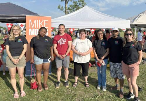 Supplied photo
                                Billie Cross, MLA for Seine River, celebrating Canada Day 2025 with board members of the River Park South Community Association.
