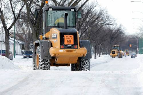 Free Press file photo
                                Is that Sled Penner or Melt Stegall? A dozen City of Winnipeg snow plows have been given fun new monikers following a Name that Plow contest.