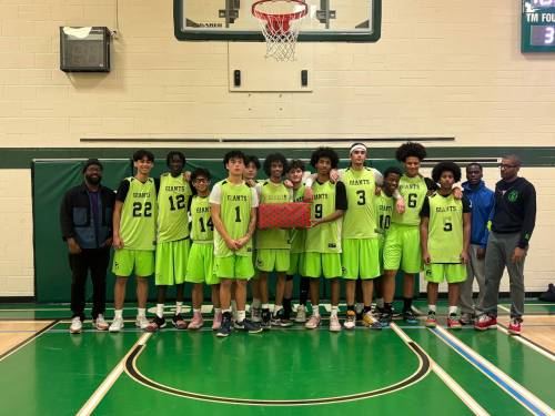 Supplied photo
                                In Winnipeg Tier 2 league play, the Elmwood Giants remained undefeated at press time, and were ranked the top AAA boys varsity team in the province.