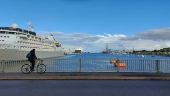 Photo by RoseAnna Schick
                                A view of Dublin Port.
