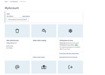 File photo
                                At MyAccount, you&rsquo;ll find your recycling and garbage collection days, as well as information about snow clearing zones, parking bans, and insect control, among other things.
