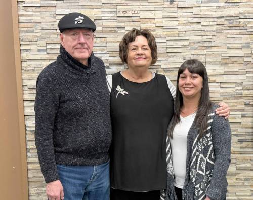 Photo by Candice G. Ball
                                (From left) Ken Williams, Lesley-Ann O&rsquo;Hara and Kayce Funk pictured after a recent Winnipeg SOS meeting at Fort Rouge Leisure Centre.