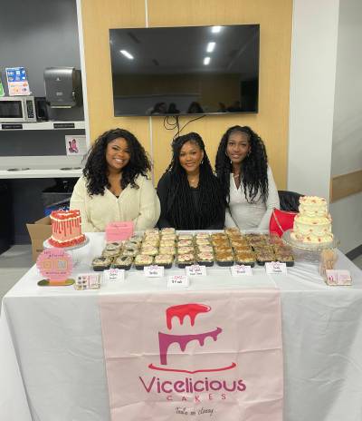 Supplied photo
                                Collège Jeanne-Sauvé students show off their wares at the school&rsquo;s night market, held as part of Black History Month.