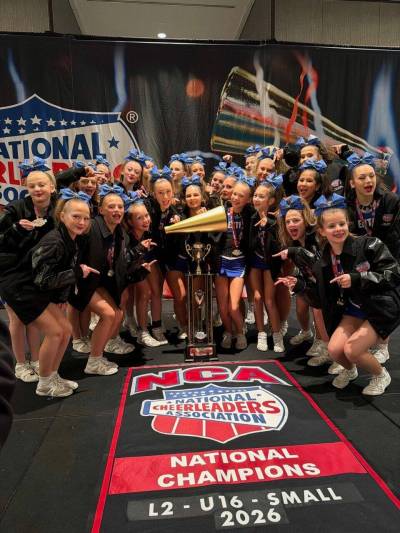Supplied photo
                                Central Cheer&rsquo;s U16 team Icons won a gold medal at the National Cheerleaders Association competition in Houston, Tex., on March 1.