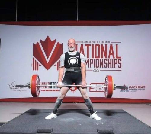 Supplied photo
                                Brent Smith, pictured at last year&rsquo;s national competition, recently won gold in the Masters 3/83 kilogram class at the 2026 Canadian powerlifting championships.