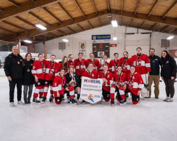 Supplied photo
                                The Glenlawn Lions girls&rsquo; hockey team won the Manitoba Women&rsquo;s High School Hockey League&rsquo;s Division1/2 East title recently. Pictured are (back row, from left): Brad Nechwediuk (co-head coach), Emily Deck (assistant coach), Violet Curtis, Cavell Woroniak, Daisy Aseltine, Ariel Benci, 
Ava Price, Adriana Conrad, Lara Stubbs, Ashley Antunes, Trinity Benci, Anya Perchaluk, Dean Rigaux (co-head coach) and Courtney Cyrenne. (Front row, from left): Neve Halpenny, Delainey Rigaux, Heather Williams, Vayda Rigaux, Kaitlynn Gluck and Jessie Decraene.