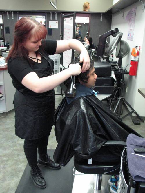 File photo by Simon Fuller
                                LRATC&rsquo;s annual cure-a-thon will be held at the Windsor Park-based school on April 30. In this 2024 file photo, former hairstyling students Kayleigh and Sudip are pictured.