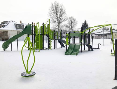 Supplied photo
                                Coun. Brian Mayes (St. Vital) was thrilled to see the provincial government include funding for school play structures in its most recent budget.