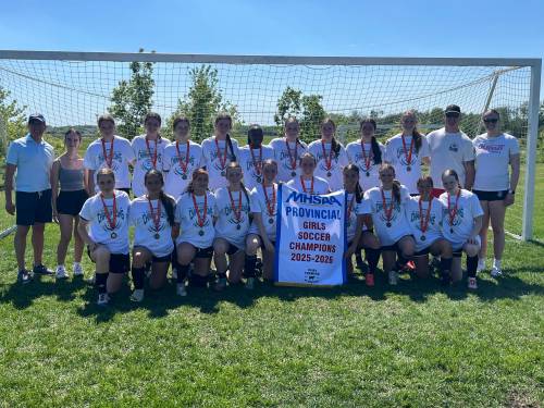 Supplied photo
                                Centre scolaire Léo-Rémillard recently became the Manitoba High Schools Athletic Association&rsquo;s AAAA provincial girls&rsquo; soccer champions.