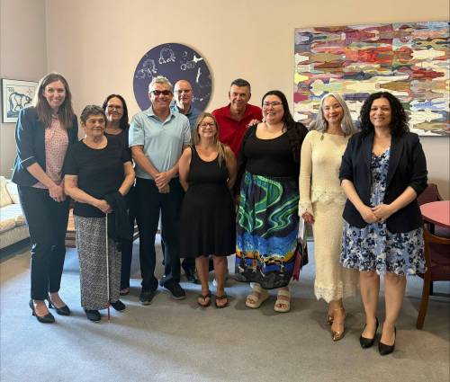Supplied photo
                                Kildonan-River East MLA Rachelle Schott, Minister Nellie Kennedy, Minister Nahanni Fontaine, with Kildonan-River East neighbour Darcy Furber and his guests, who visited the Manitoba Legislature recently.