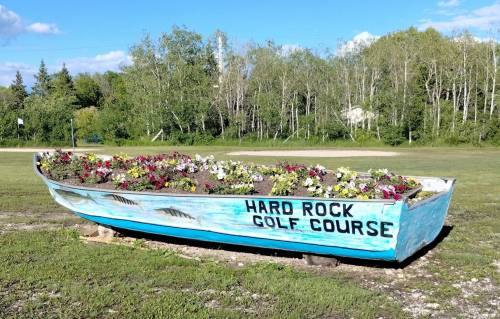 Photo by Ryan Desjarlais
                                A hazard on the fourth hole at the Hard Rock Golf Course in Steep Rock, Man.