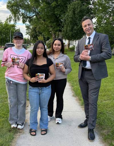 Supplied photo
                                MLA Adrien Sala and the dedicated St. James canvassing team.