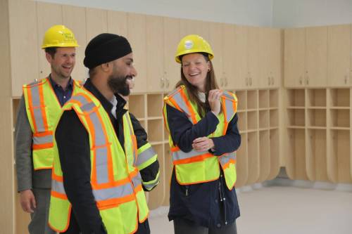 Supplied photo
                                McPhillips MLA JD Devgan was happy to tour École Mino Pimatisiwin with education minister Tracy Schmidt and Lagimodiere MLA Tyler Blashko recently.