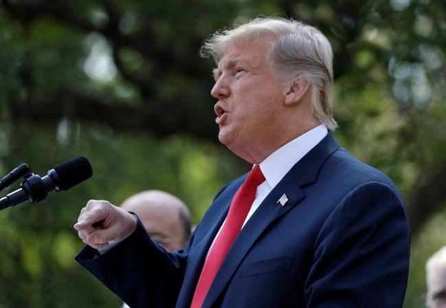 President Donald Trump delivers remarks on trade between the United States, Canada, and Mexico, in the Rose Garden of the White House, Monday, Oct. 1, 2018, in Washington. (Evan Vucci / The Associated Press)