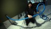 PHIL HOSSACK / WINNIPEG FREE PRESS
Ryan Black holds a hose that carries water to his home from a neighbour's. The city expects pipes will freeze at 70 properties per day until the frost thaws.