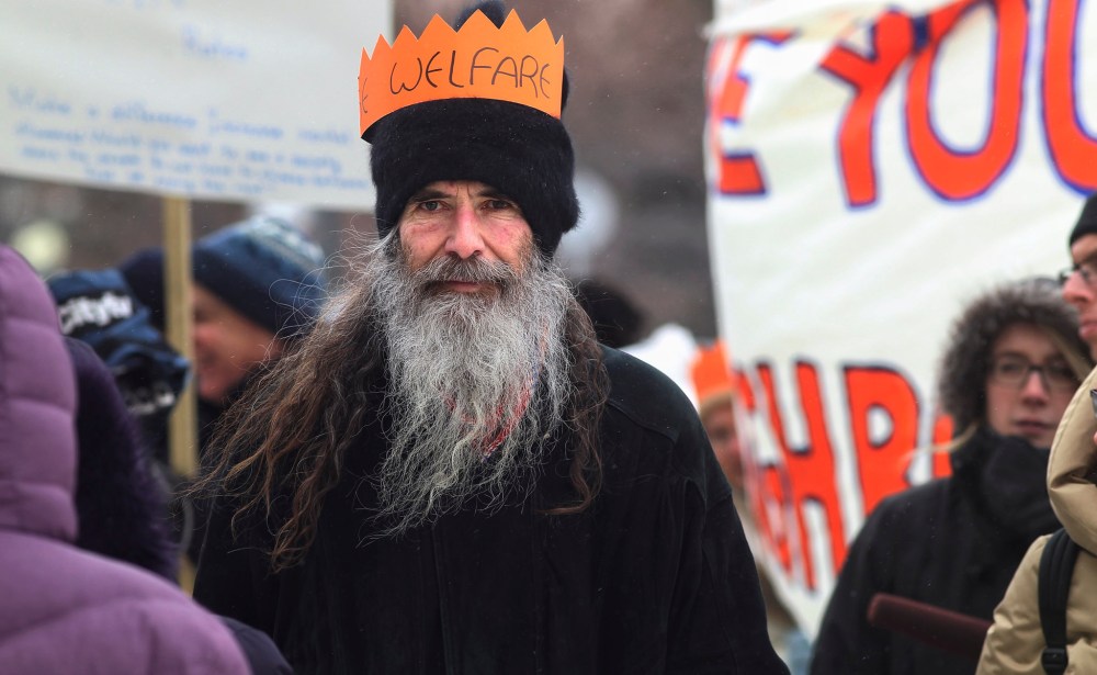 Isaac Dyck has a passion for people who are underprivileged. He can be seen at many anti-poverty protests.