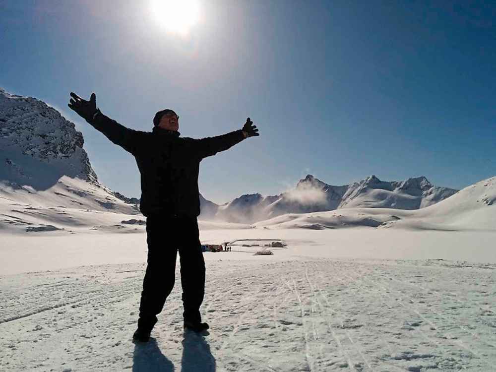 Don Dietrich takes in the beautiful view while on the Molson Canadian #AnythingForHockey trip of a lifetime. (Supplied)