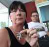 Arlene Last-Kolb wears her sons Jessie Last-Kolb jewelry everyday. He died at 24 years to a fentanyl overdose in July 2014. (Joe Bryksa / Winnipeg Free Press)