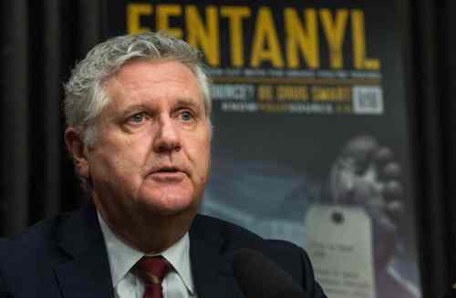 MIKE DEAL / WINNIPEG FREE PRESS FILES
Attorney General Gord Mackintosh talks during the provincial announcement regarding the creation of a new task force to address a growing illegal use of fentanyl, a powerful synthetic opioid drug, at the Manitoba Legislative building on Wednesday.