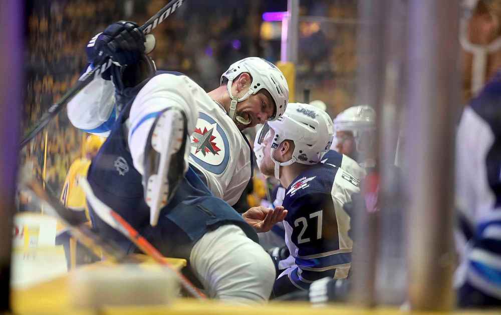 TREVOR HAGAN / WINNIPEG FREE PRESS FILES
Matt Hendricks only played a few playoff games during the 2018 run.