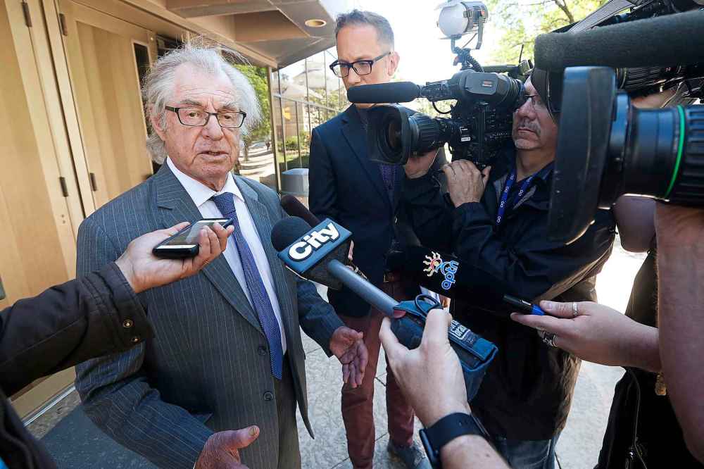 JOHN WOODS / WINNIPEG FREE PRESS
Greg Brodsky, lawyer for one of the accused in the murder of Serena McKay, speaks to media outside the Manitoba law courts Monday.