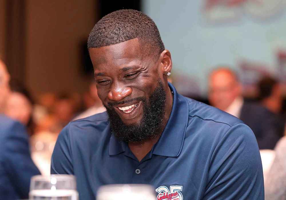 RUTH BONNEVILLE / WINNIPEG FREE PRESS
Reggie Abercrombie at a Goldeyes anniversary luncheon on Thursday.