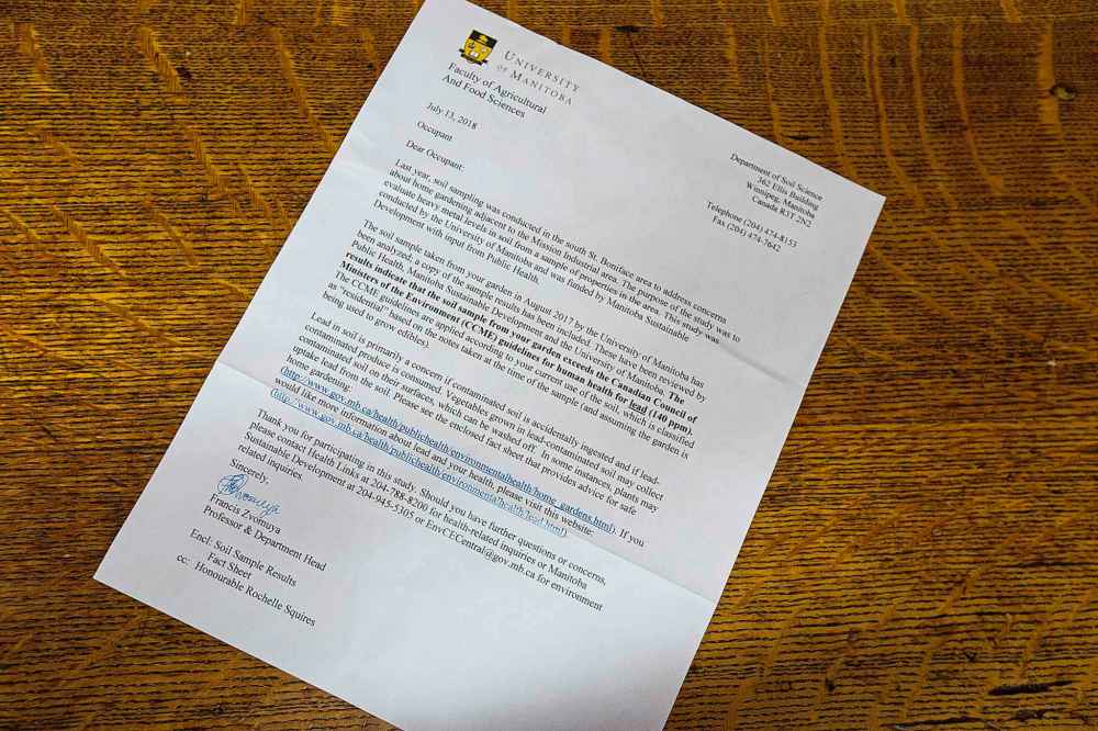 MIKE DEAL / WINNIPEG FREE PRESS
The letter some St. Boniface residents received.