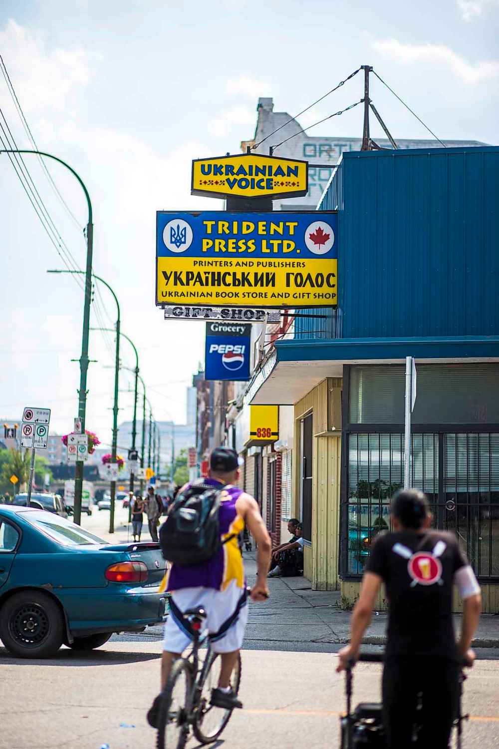 The Main Street storefront that houses the newspaper is staying open but will relocate to McGregor Street. Trident Press operates a shipping service for parcels to Ukraine, Poland, Belarus, Moldova, Russia and the Baltic states. (Mikaela MacKenzie / Winnipeg Free Press)