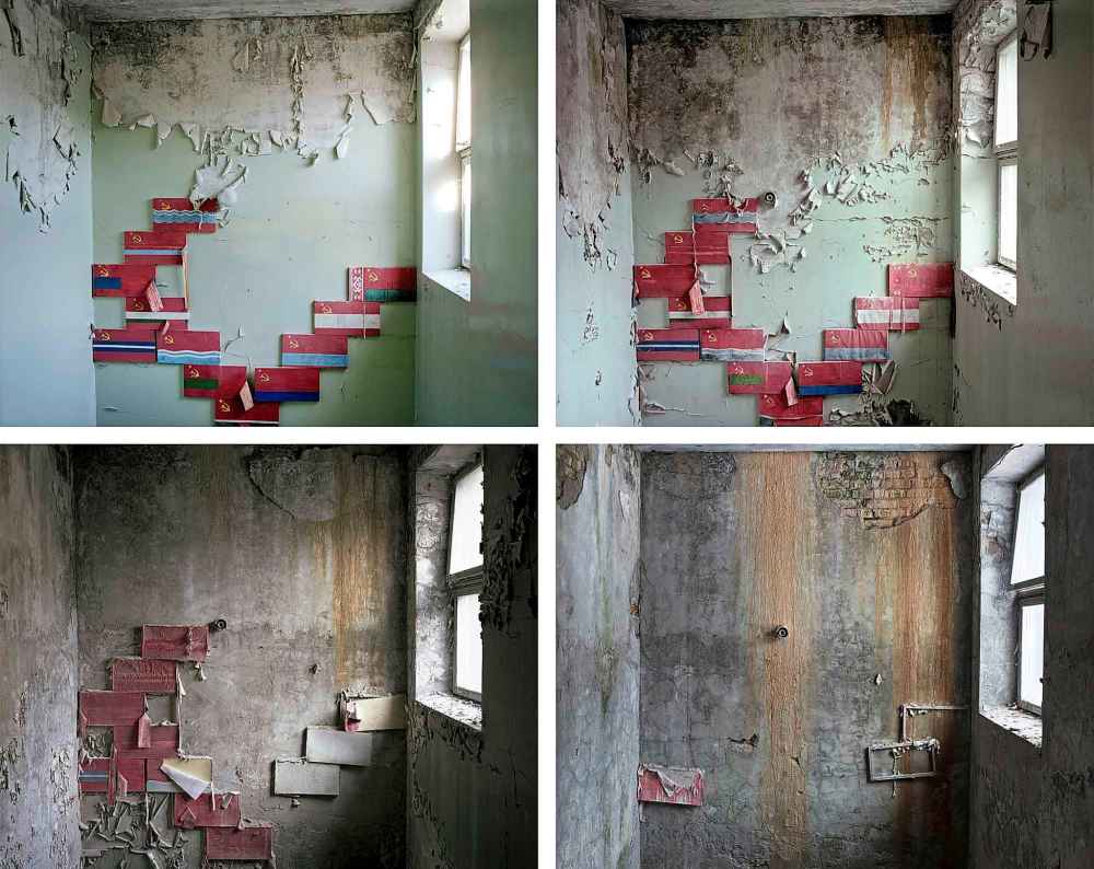 COURTESY OF DAVID MCMILLAN
Flags in Stairwell 1994, 1998, 2009, 2018