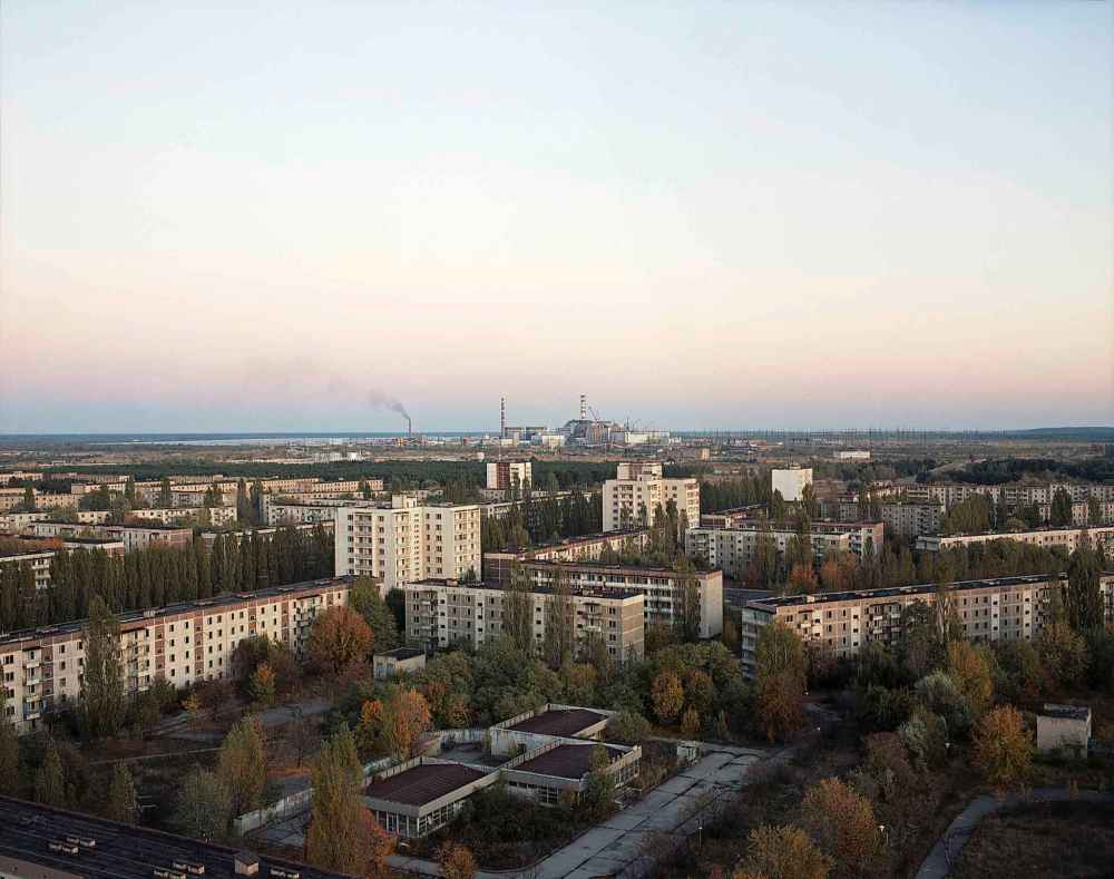 COURTESY OF DAVID MCMILLAN
View of the Nuclear Power Plant form Prypiat Rooftop, October 1994