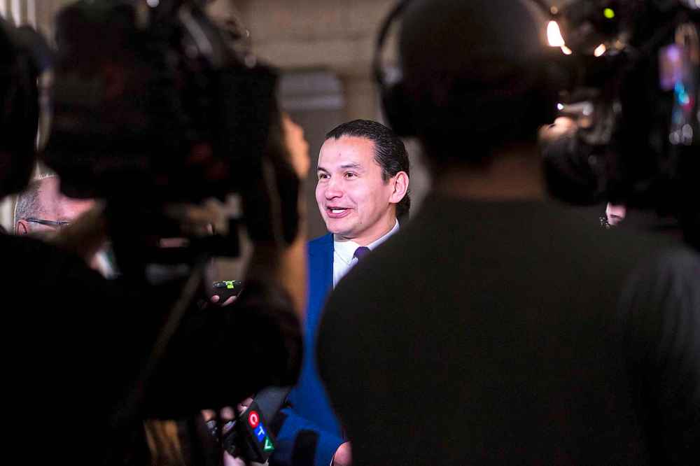MIKAELA MACKENZIE / WINNIPEG FREE PRESS
Opposition leader Wab Kinew: Ratepayers need a break on hydro bills.