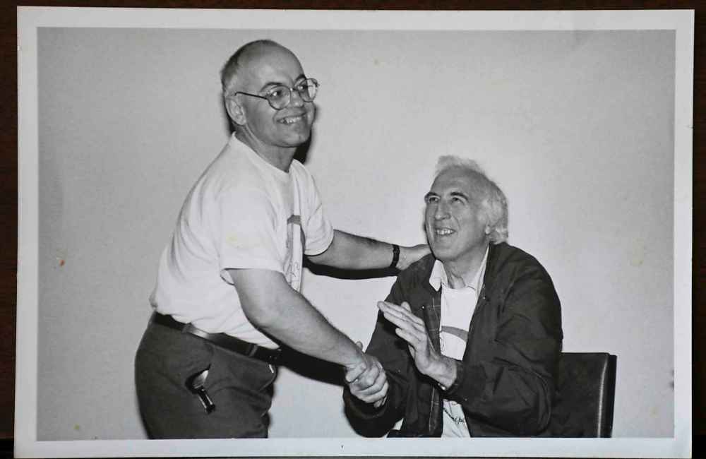 RUTH BONNEVILLE / WINNIPEG FREE PRESS
A photo of Albert with Jean Vanier at a retreat in 1998.
