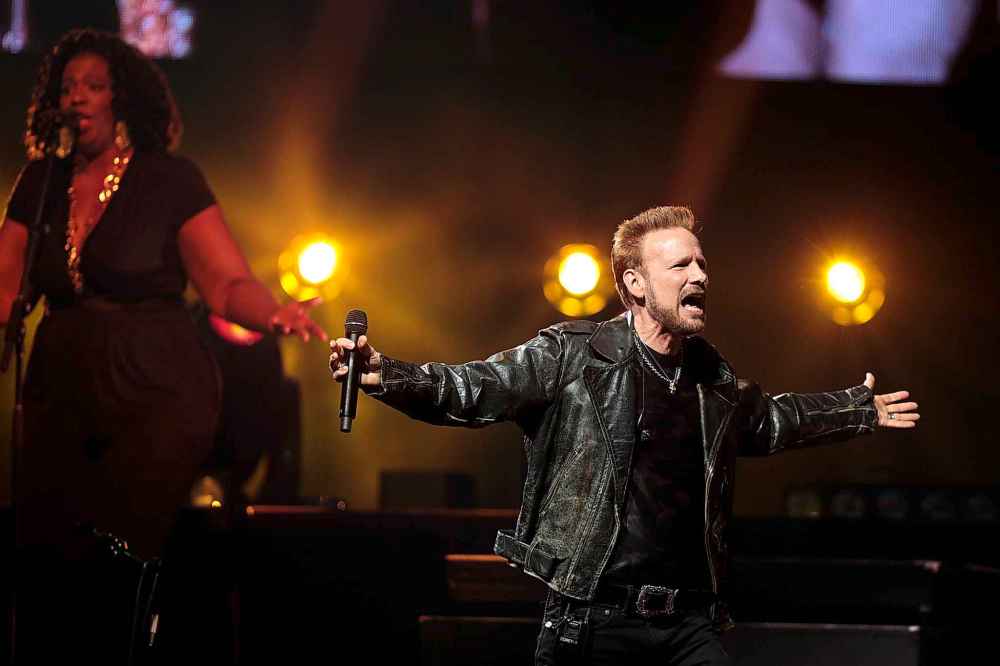 Corey Hart in concert at Bell MTS Place Tuesday evening.